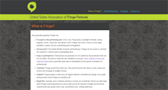 Desktop Screenshot of fringefestivals.us